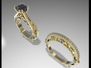 ring and band 3D प्रिंट मॉडल