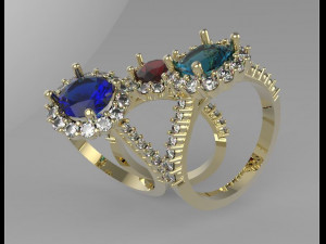 3 rings 3Dプリントモデル