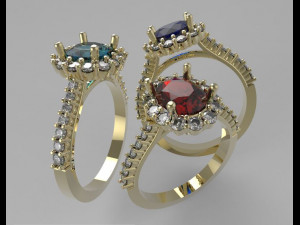 3 rings 3Dプリントモデル