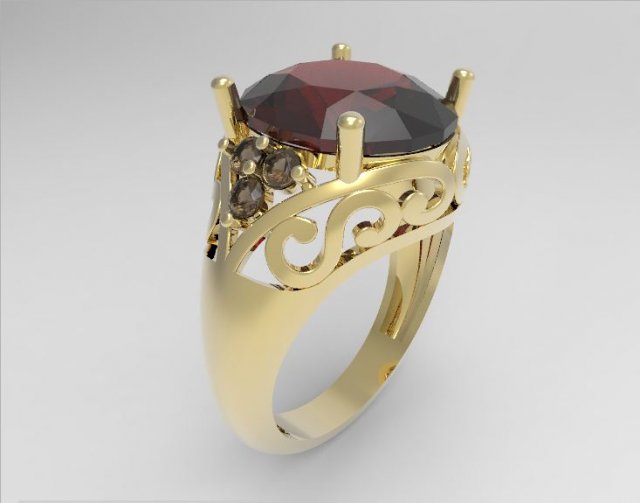 ring Model Cetak 3D .c4d .max .obj .3ds .fbx .stl .blend