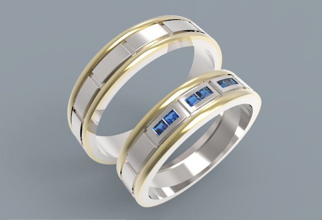 wedding bands Modèles 3D en vedette .c4d .max .obj .3ds .fbx .stl .blend 