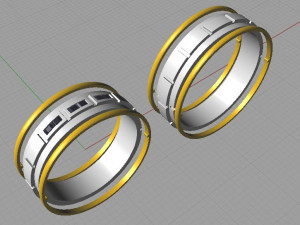 wedding bands Modèles 3D en vedette