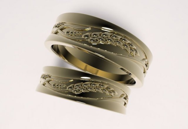 wedding rings 3D Принт Модель .c4d .max .obj .3ds .fbx .stl .blend 