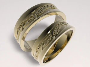 wedding rings 3D Print Model