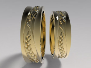 wedding rings 3D Принт Модель