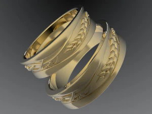 wedding rings 3D Print Model