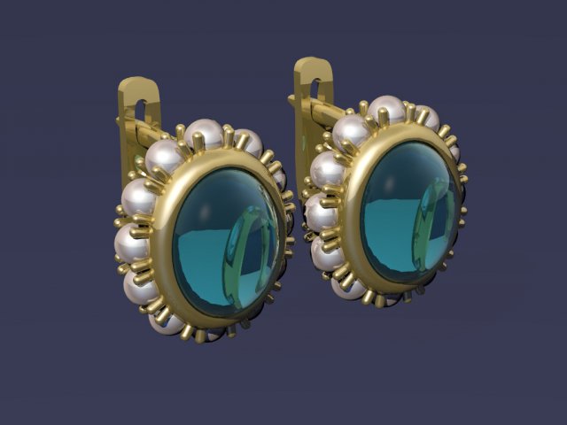 earrings Modelo de Impressão 3D .c4d .max .obj .3ds .fbx .stl .blend 