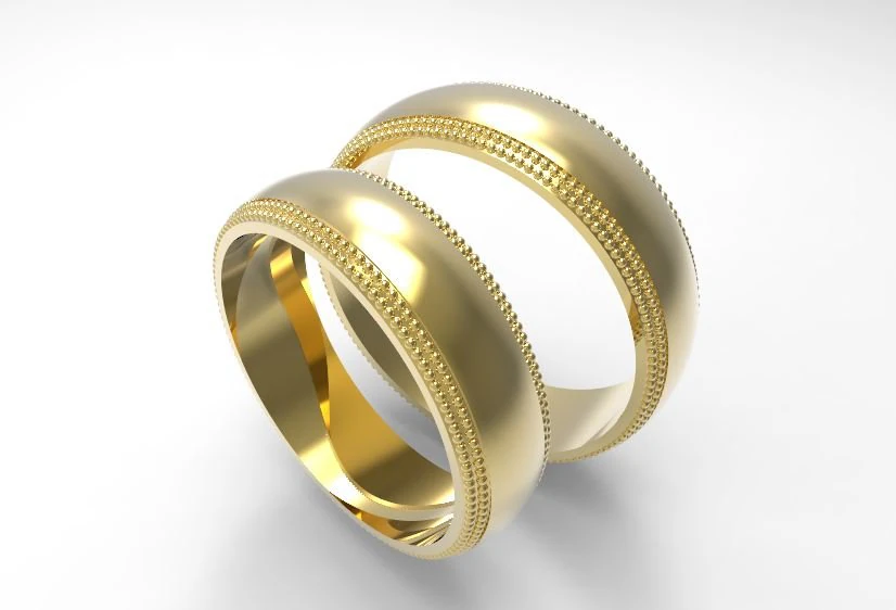 wedding rings 3D Print Model .c4d .max .obj .3ds .fbx .stl .blend 