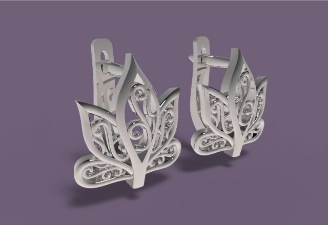 earrings Modelo de Impressão 3D .c4d .max .obj .3ds .fbx .stl .blend