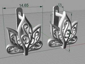 earrings 3D Print Model
