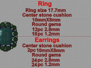 ring and earrings 3D Print Model