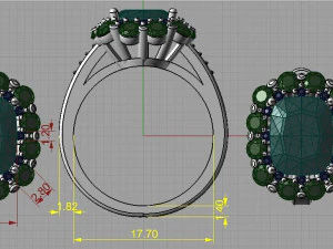 ring and earrings 3D Print Model
