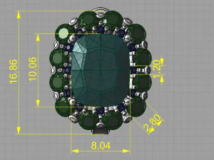 ring and earrings 3D Print Model