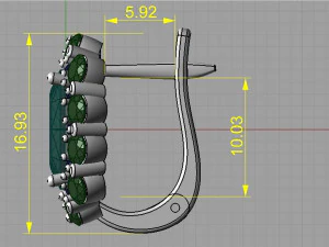 ring and earrings 3D Print Model
