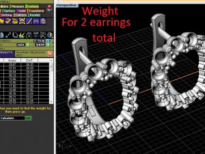 ring and earrings 3D Print Model