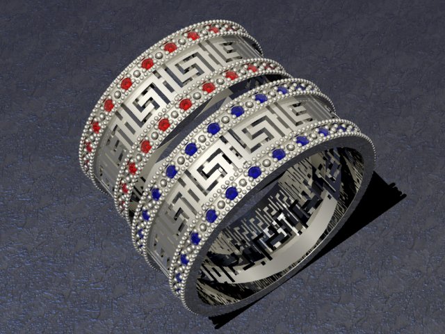 wedding rings 3D Print Model .c4d .max .obj .3ds .fbx .stl .blend 