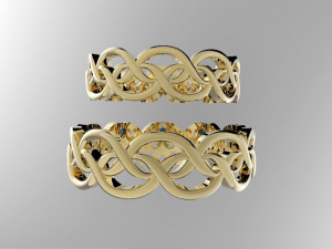 wedding bands 3D Принт Модель