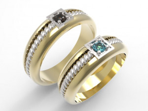 wedding bands Modèles 3D en vedette