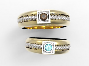 结婚戒指 3D 打印模型