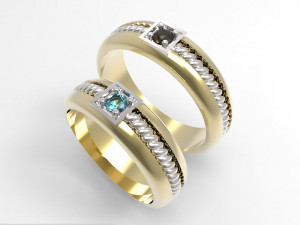 结婚戒指 3D 打印模型