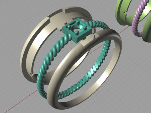 结婚戒指 3D 打印模型