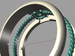 结婚戒指 3D 打印模型