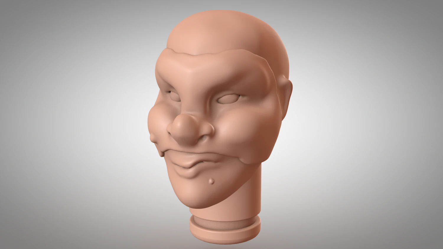 brighella head puppet 3D Print Model .c4d .max .obj .3ds .fbx .stl .blend 