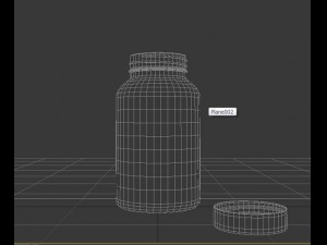 bottle filled with cod liver pills 3D मॉडल