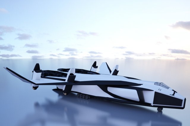 shuttle valkyrei 3D Model .c4d .max .obj .3ds .fbx .stl .blend 