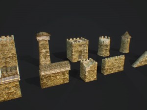 stone castle pack Modelo 3D
