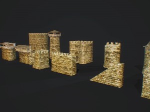 stone castle pack 3D Model