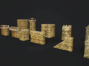 stone castle pack 3D Model