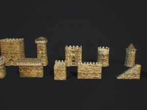 stone castle pack 3D Model
