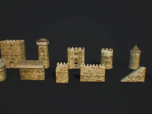 stone castle pack 3D Model
