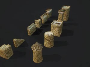 stone castle pack 3D Model