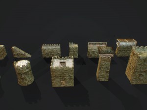 stone castle pack 3D Model