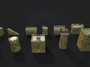 stone castle pack 3D Model