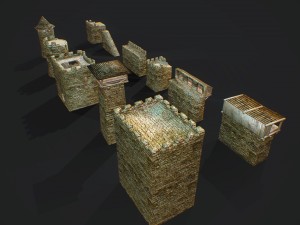 stone castle pack 3D Model