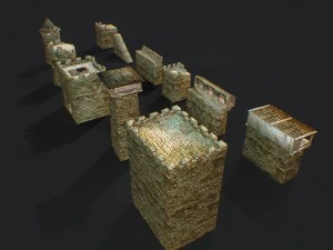 stone castle pack 3D Model