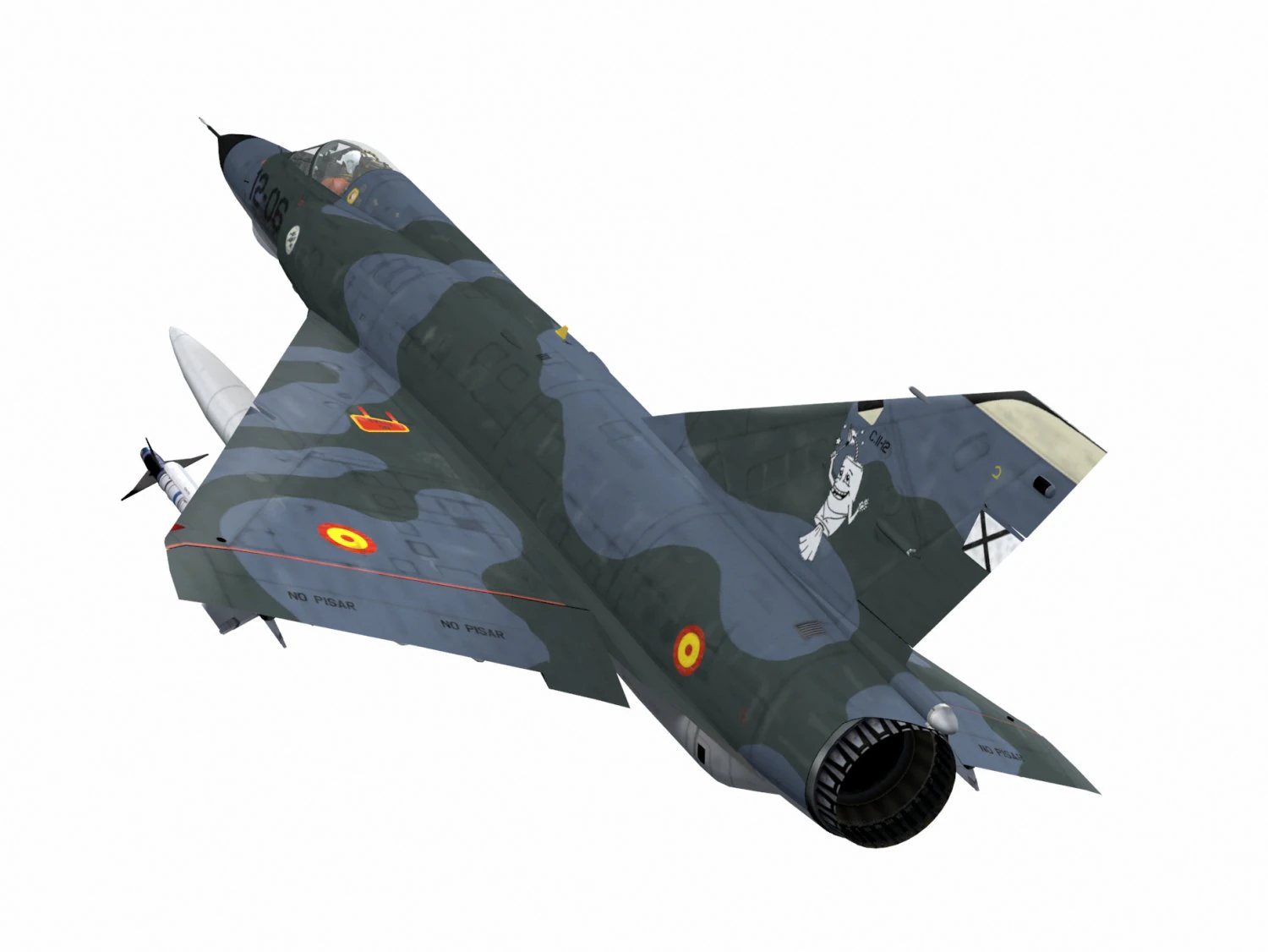 Mirage iii e spanish scheme 3D Model .c4d .max .obj .3ds .fbx .stl .blend
