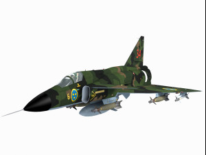 saab aj-37 viggen 3D Model