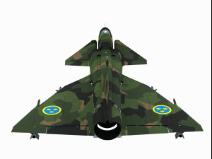 saab aj-37 viggen Modelo 3D