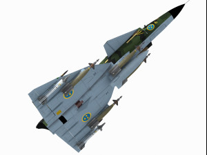 saab aj-37 viggen Modelo 3D