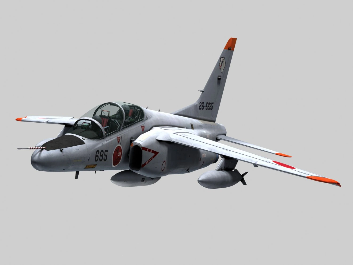 kawasaki t-4 3D Model .c4d .max .obj .3ds .fbx .stl .blend 