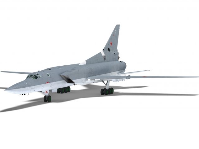 tupolev tu-22m backfire 3D Model .c4d .max .obj .3ds .fbx .lwo .lw .lws