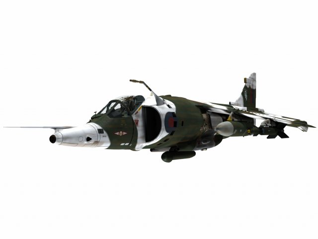 british aerospace harrier gr3 3D मॉडल .c4d .max .obj .3ds .fbx .stl .blend 