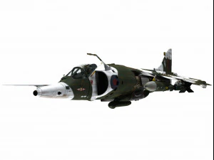 Британський аерокосмічний літак Harrier gr3 3D Модель