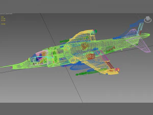 british aerospace harrier gr3 3D Model