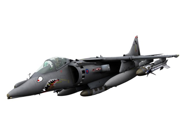 british aerospace harrier ii gr9 3D Model .c4d .max .obj .3ds .fbx .stl .blend 