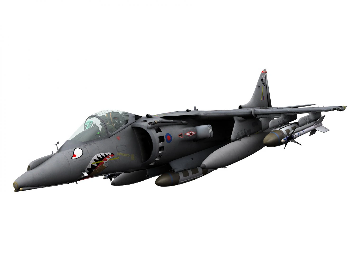 british aerospace harrier ii gr9 3D Model .c4d .max .obj .3ds .fbx .stl .blend 